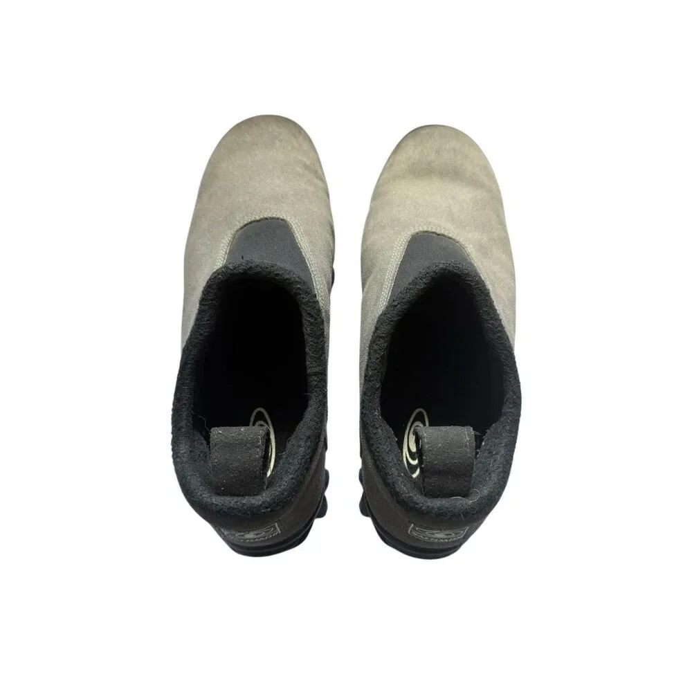 Salomon Mens Gray Contragrip Suede Snowclog Slip-on Shoes Size 11